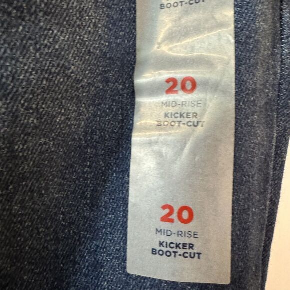 Old Navy Kicker Bootcut Jeans Mid Rise Dark Wash Denim Stretch Size 20 NWT - Picture 7 of 10